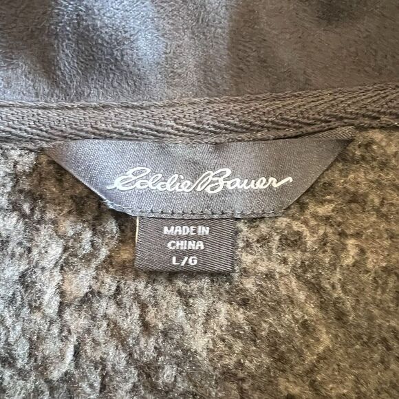 Eddie Bauer Sweater Mens Large Gray Knit Pullover Fleece‎ - Picture 6 of 12